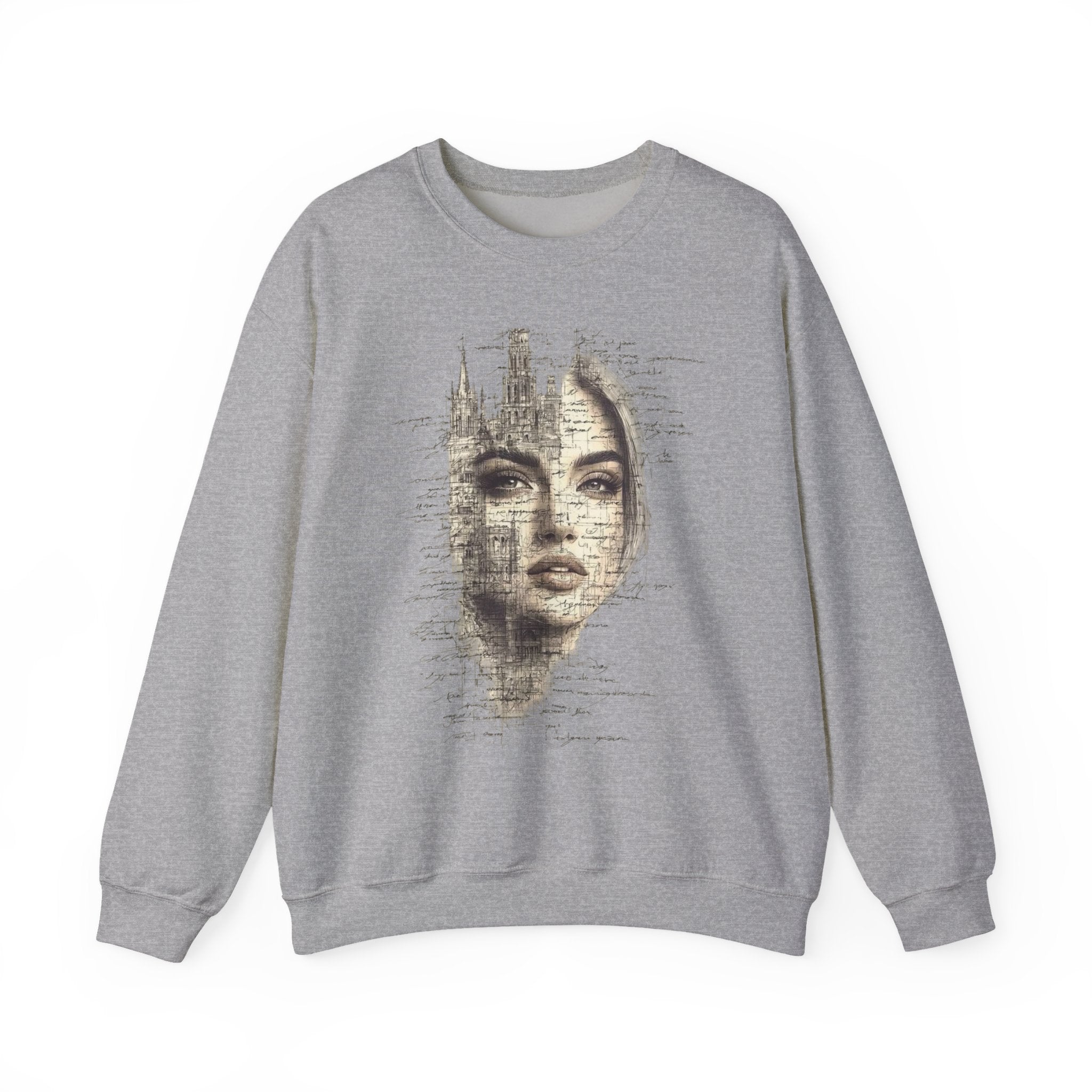 Artistic Unisex Crewneck Sweatshirt, Bohemian Style, Gift for Art Lovers, Cozy Everyday Wear, Perfect for Fall