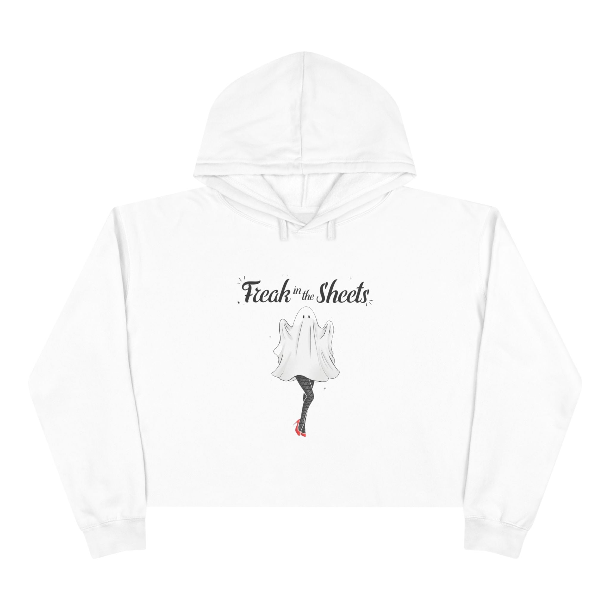 Freak in the Sheets Crop Hoodie, Funny Hoodie, Gift for Her, Casual Wear, Trendy Fashion, Street Style