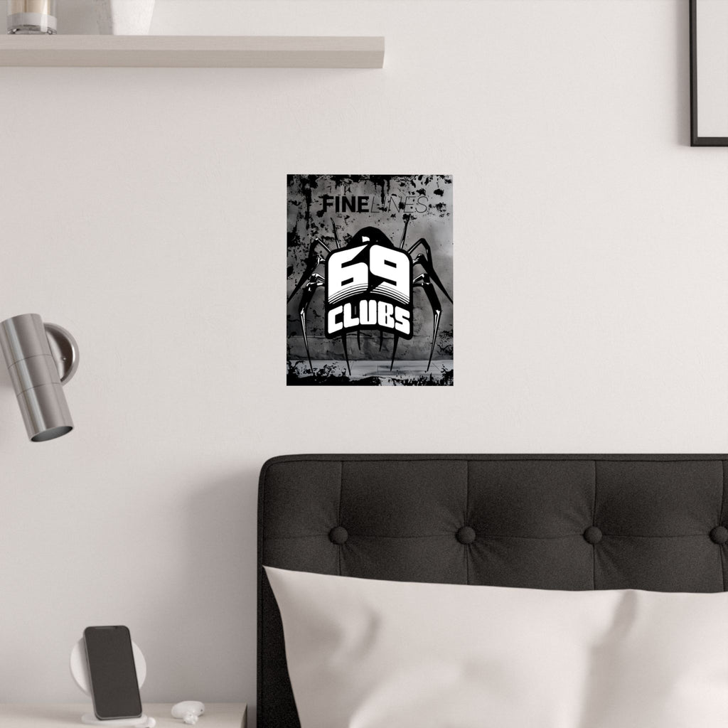 Grunge Art Poster, Urban Wall Decor, Alternative Room Aesthetic, Unique Gift for Teens, Music Lovers, Fine Lines Artwork