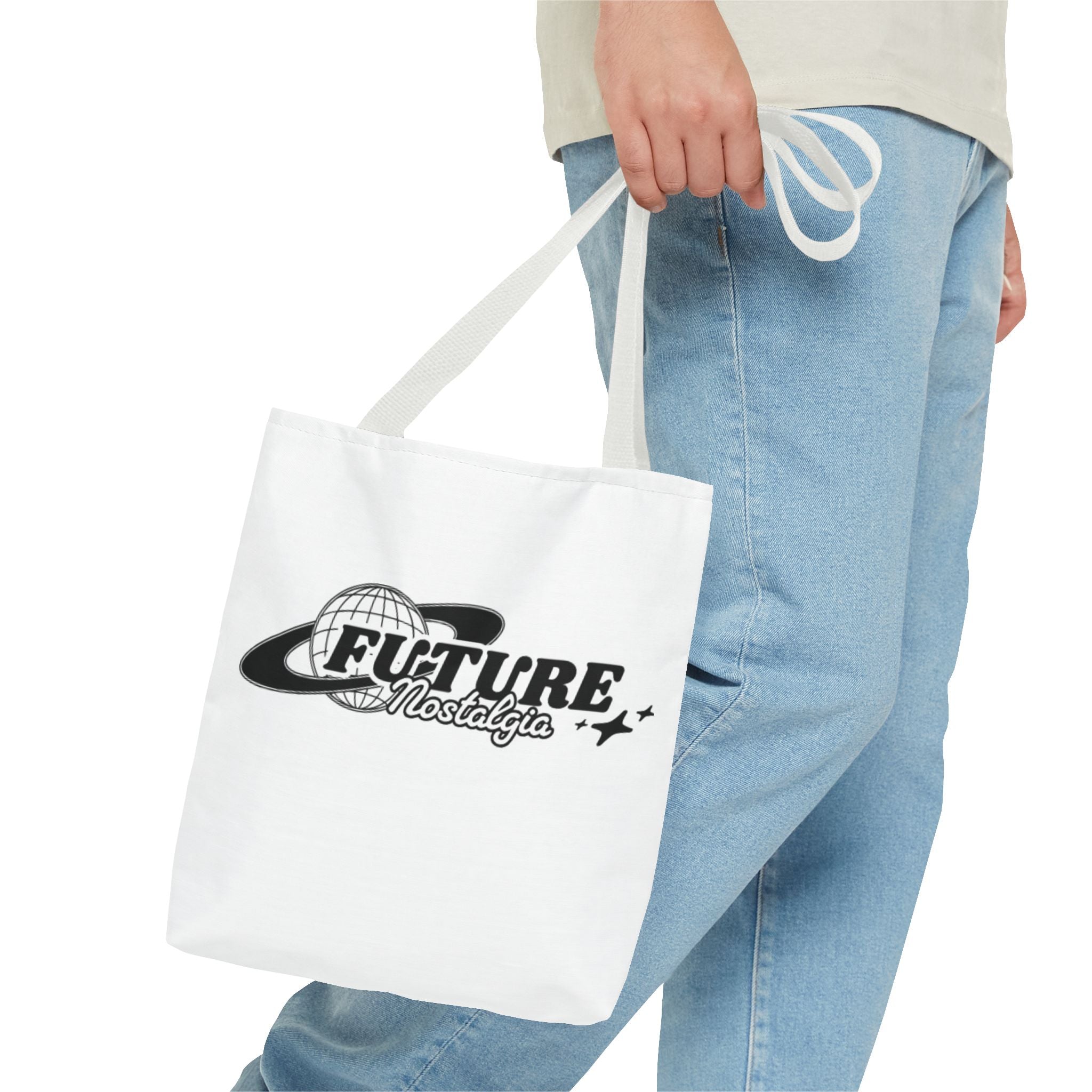 Futuristic Nostalgia Tote Bag, Trendy Reusable Shoulder Bag, Eco-Friendly Everyday Tote, Gift Idea for Travelers, Unique Fashion Accessory
