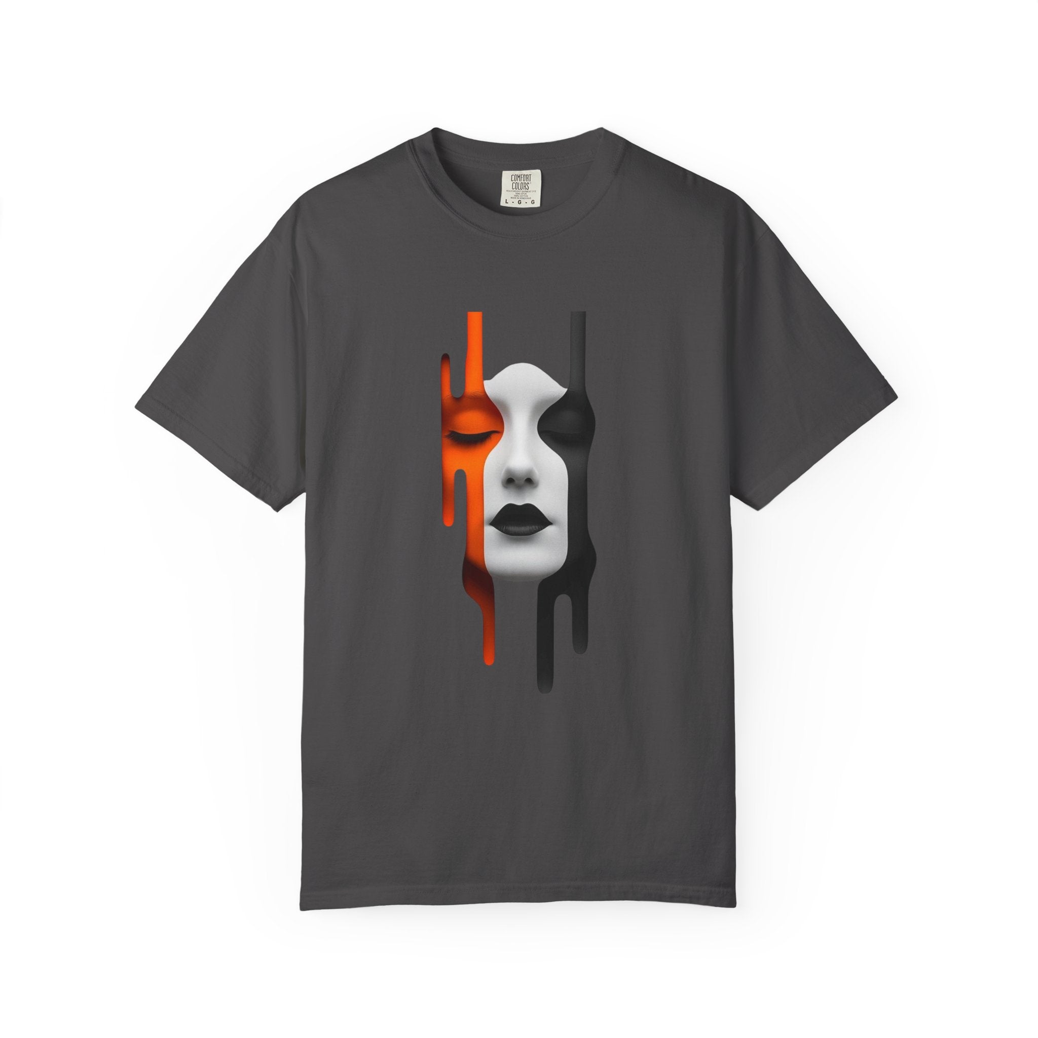Artistic Drip Face T-shirt - Unique Unisex Graphic Tee, Casual Wear, Gift for Art Lovers, Trendy Streetwear, Everyday Style, Fashion Forward