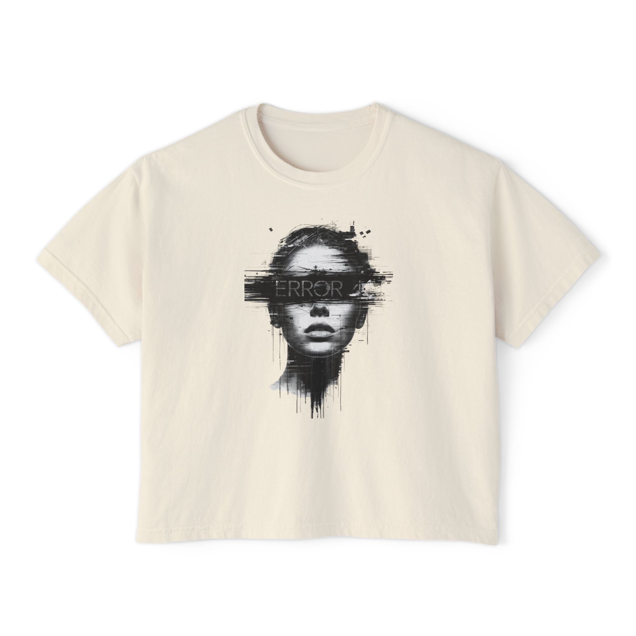 Trendy Women's Boxy Tee - 'Error' and 'Blessed' Graphic Tees for Casual Style, Gift, Everyday Wear, Self-Expression, Art Lover T-Shirt