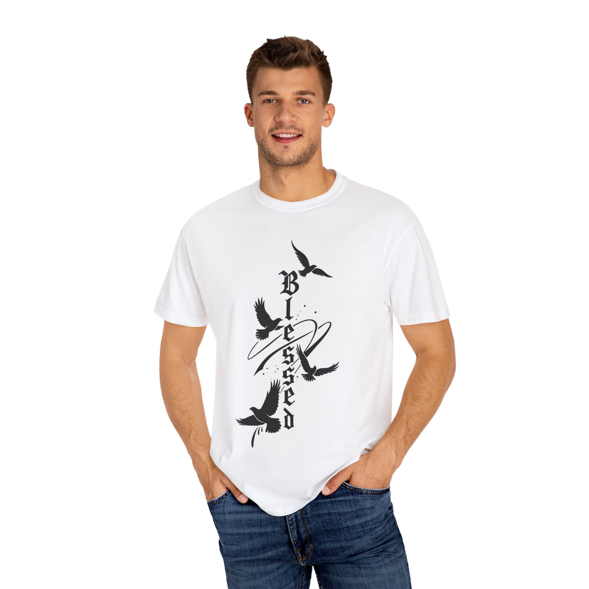 Blessed Unisex Garment-Dyed T-Shirt | Bird Graphic Tee | Casual Wear, Everyday Style, Gift for Friends, Inspirational Fashion, [...]