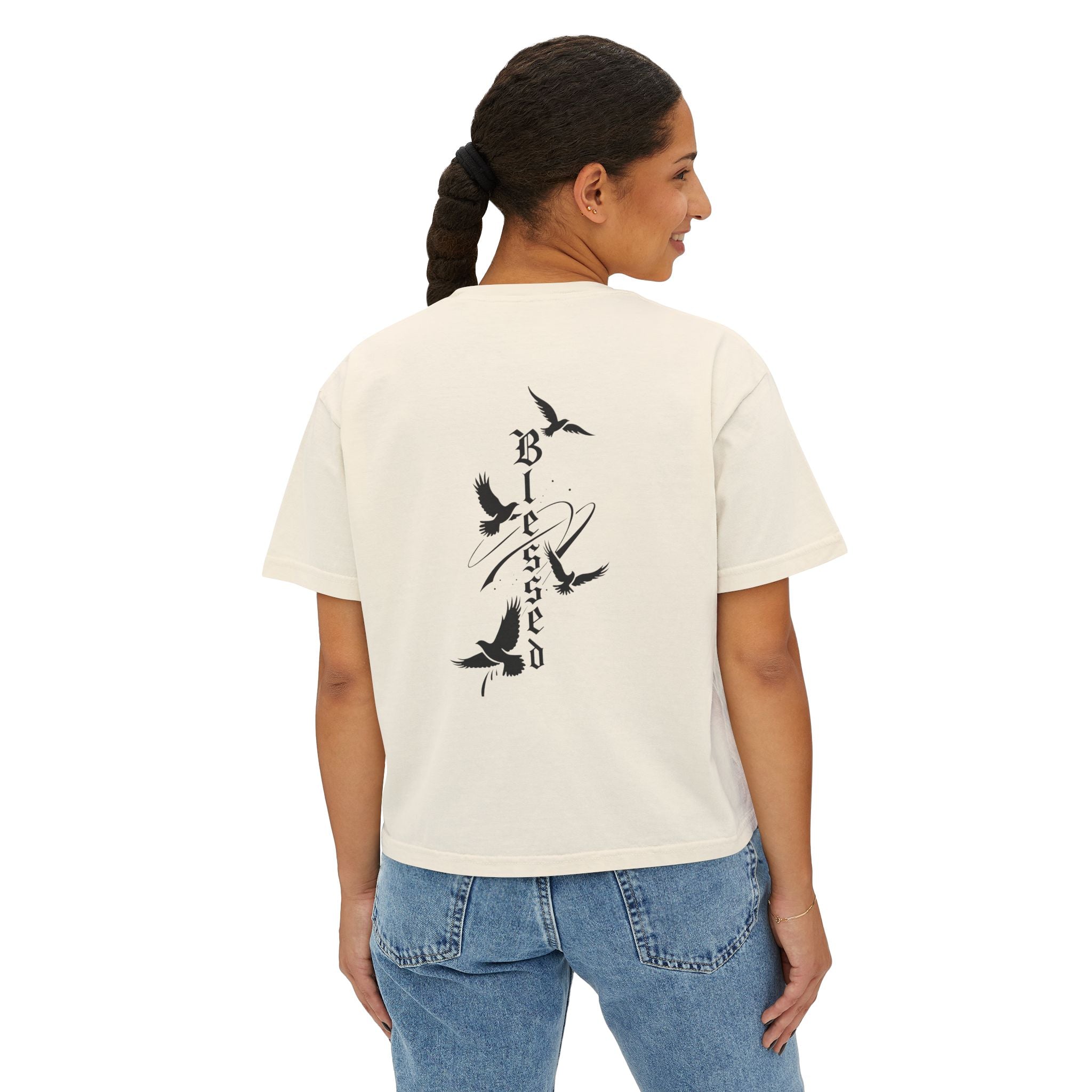 Trendy Women's Boxy Tee - 'Error' and 'Blessed' Graphic Tees for Casual Style, Gift, Everyday Wear, Self-Expression, Art Lover T-Shirt
