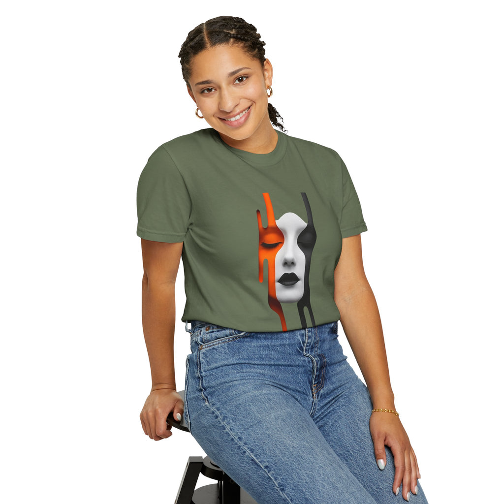 Artistic Drip Face T-shirt - Unique Unisex Graphic Tee, Casual Wear, Gift for Art Lovers, Trendy Streetwear, Everyday Style, Fashion Forward
