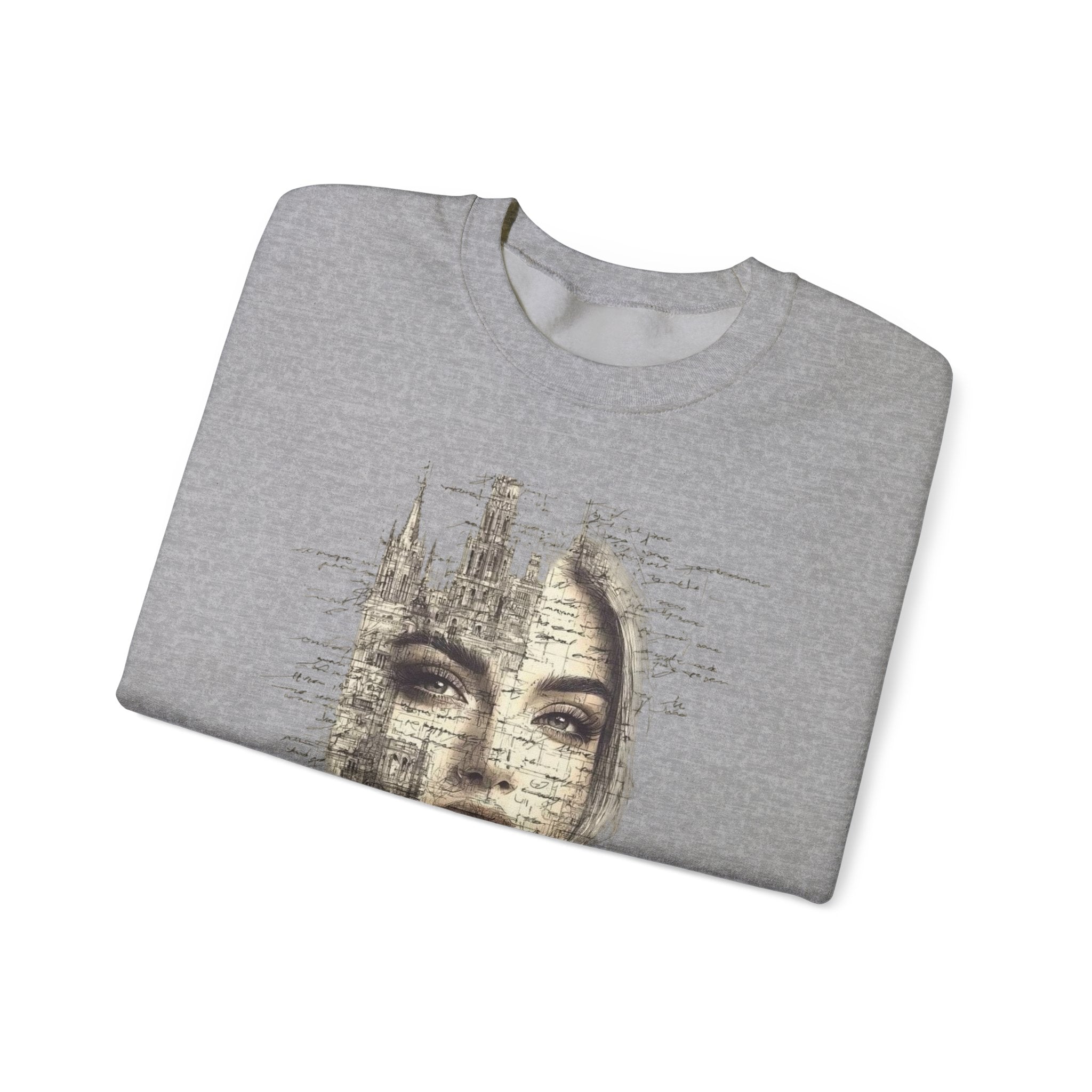 Artistic Unisex Crewneck Sweatshirt, Bohemian Style, Gift for Art Lovers, Cozy Everyday Wear, Perfect for Fall