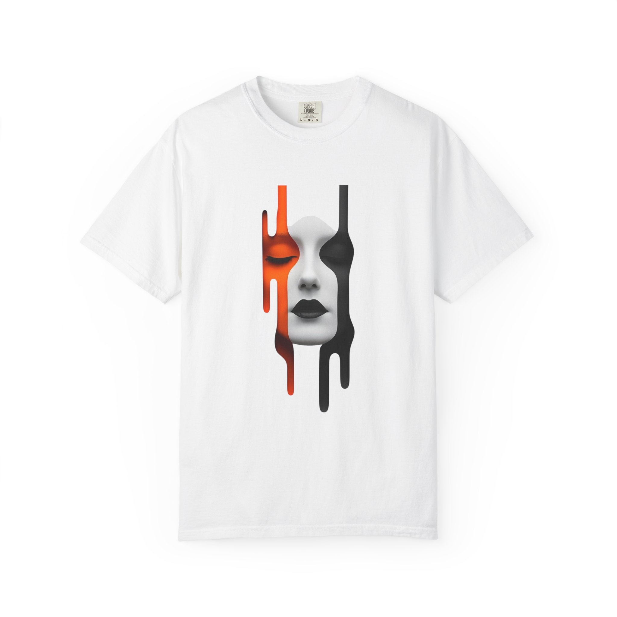Artistic Drip Face T-shirt - Unique Unisex Graphic Tee, Casual Wear, Gift for Art Lovers, Trendy Streetwear, Everyday Style, Fashion Forward