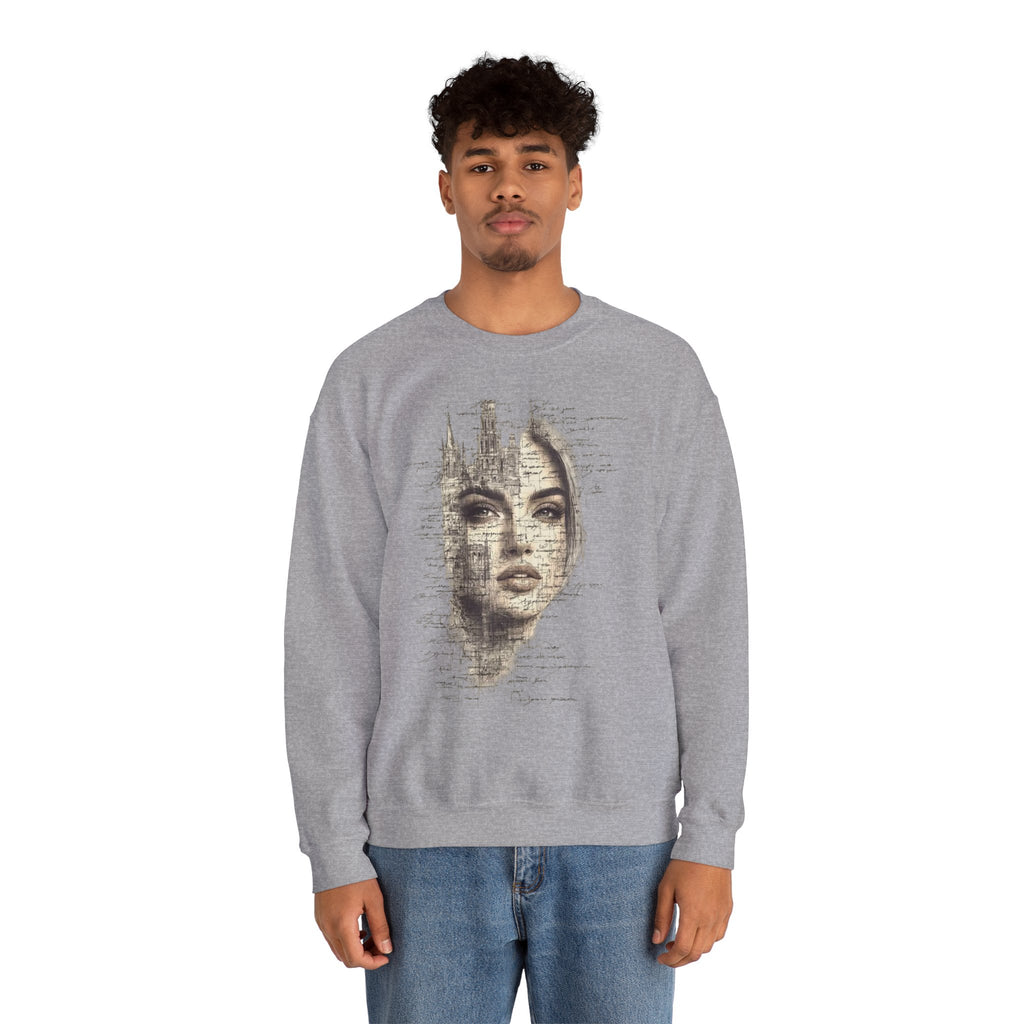 Artistic Unisex Crewneck Sweatshirt, Bohemian Style, Gift for Art Lovers, Cozy Everyday Wear, Perfect for Fall