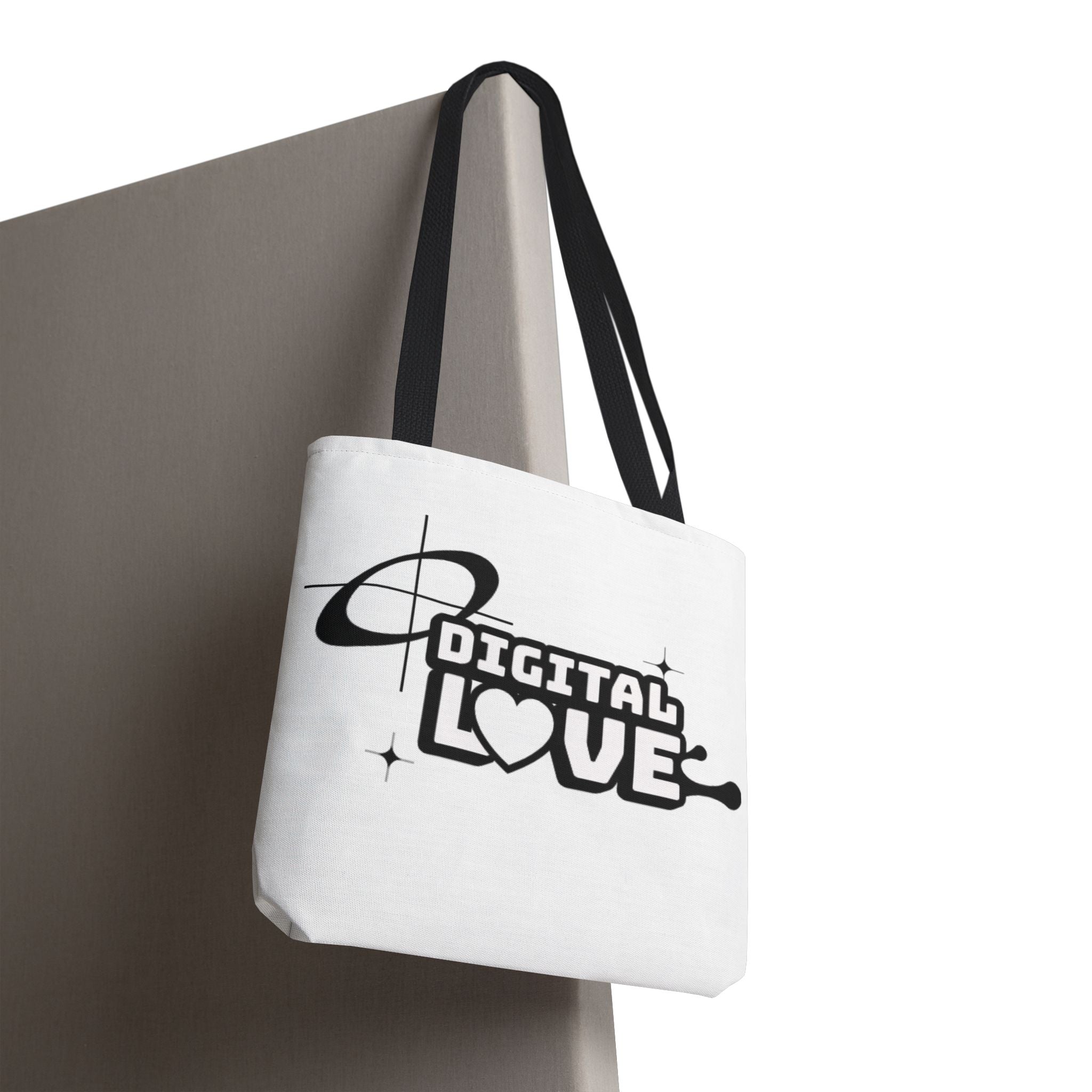 Digital Love Tote Bag, Stylish Eco-Friendly Canvas Bag, Perfect for Everyday Use, Gifts for Valentine’s Day, Shopping, or Beach Trips