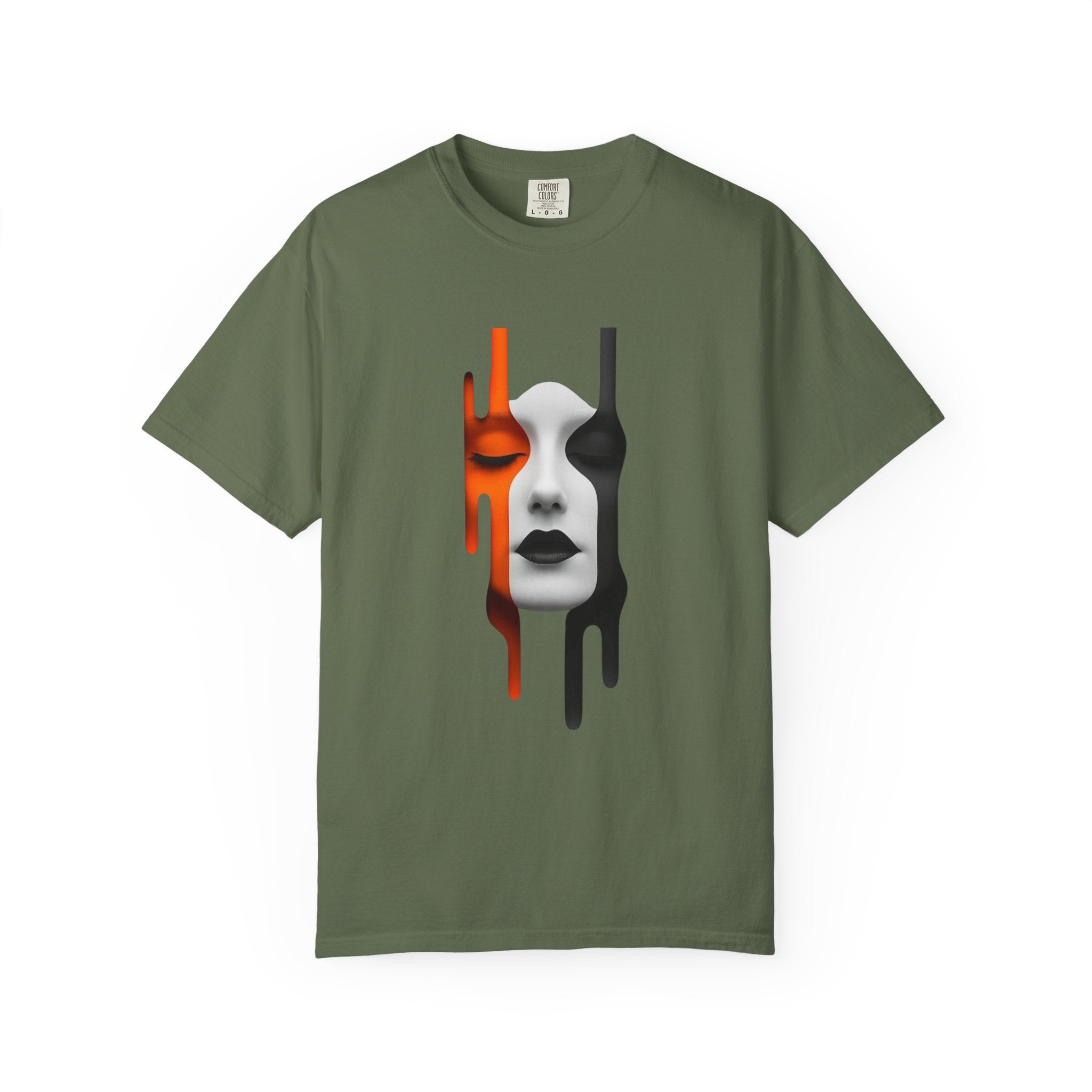 Artistic Drip Face T-shirt - Unique Unisex Graphic Tee, Casual Wear, Gift for Art Lovers, Trendy Streetwear, Everyday Style, Fashion Forward