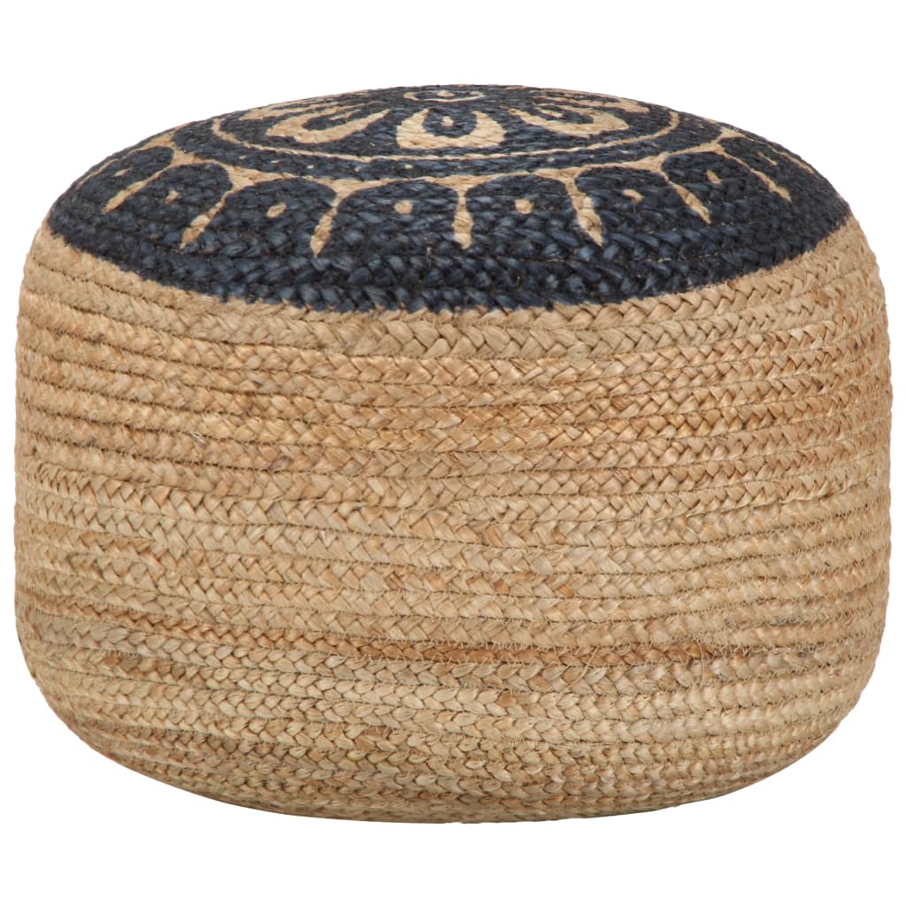 NNEVL Handmade Pouffe Blue 45x30 cm Jute-0