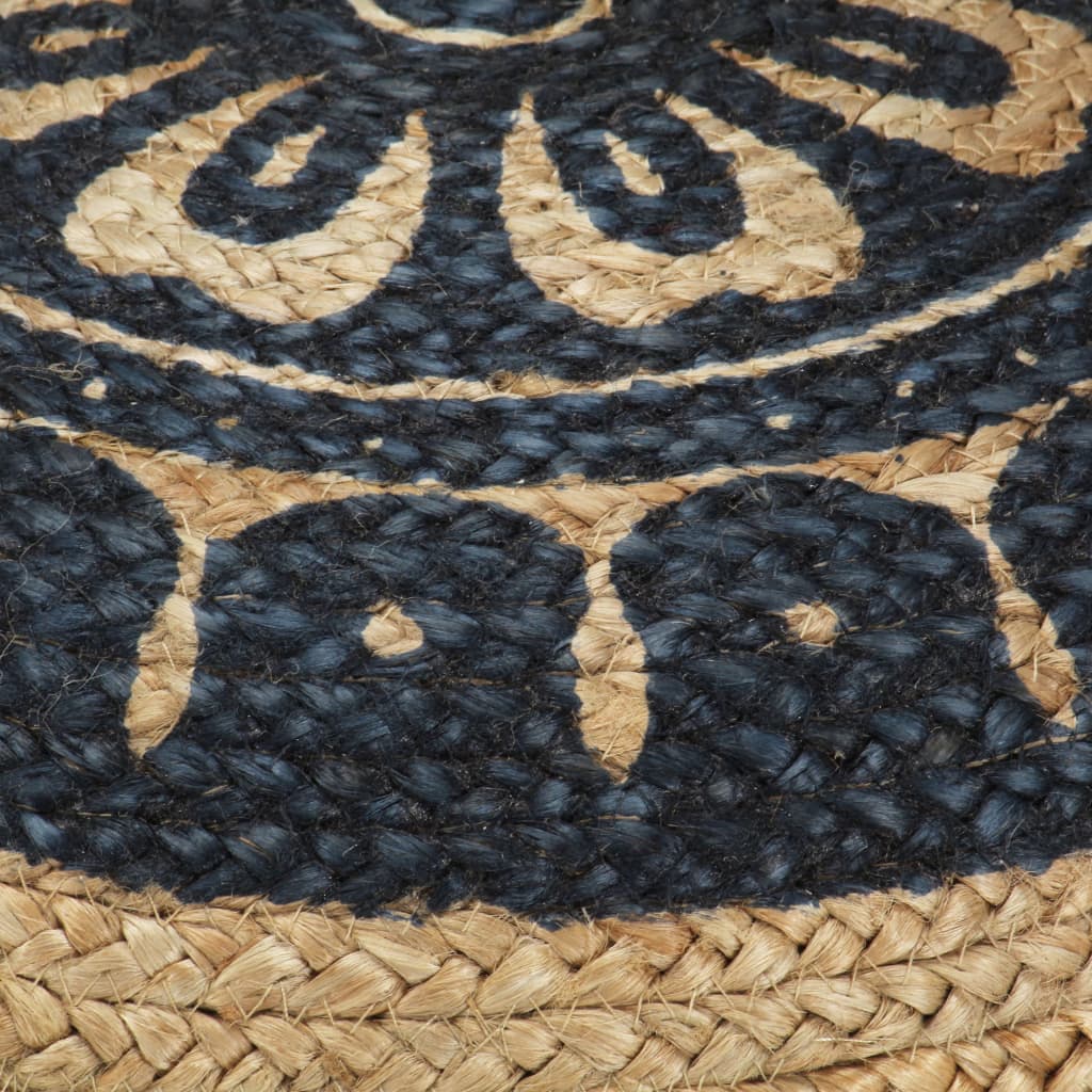 NNEVL Handmade Pouffe Blue 45x30 cm Jute-1