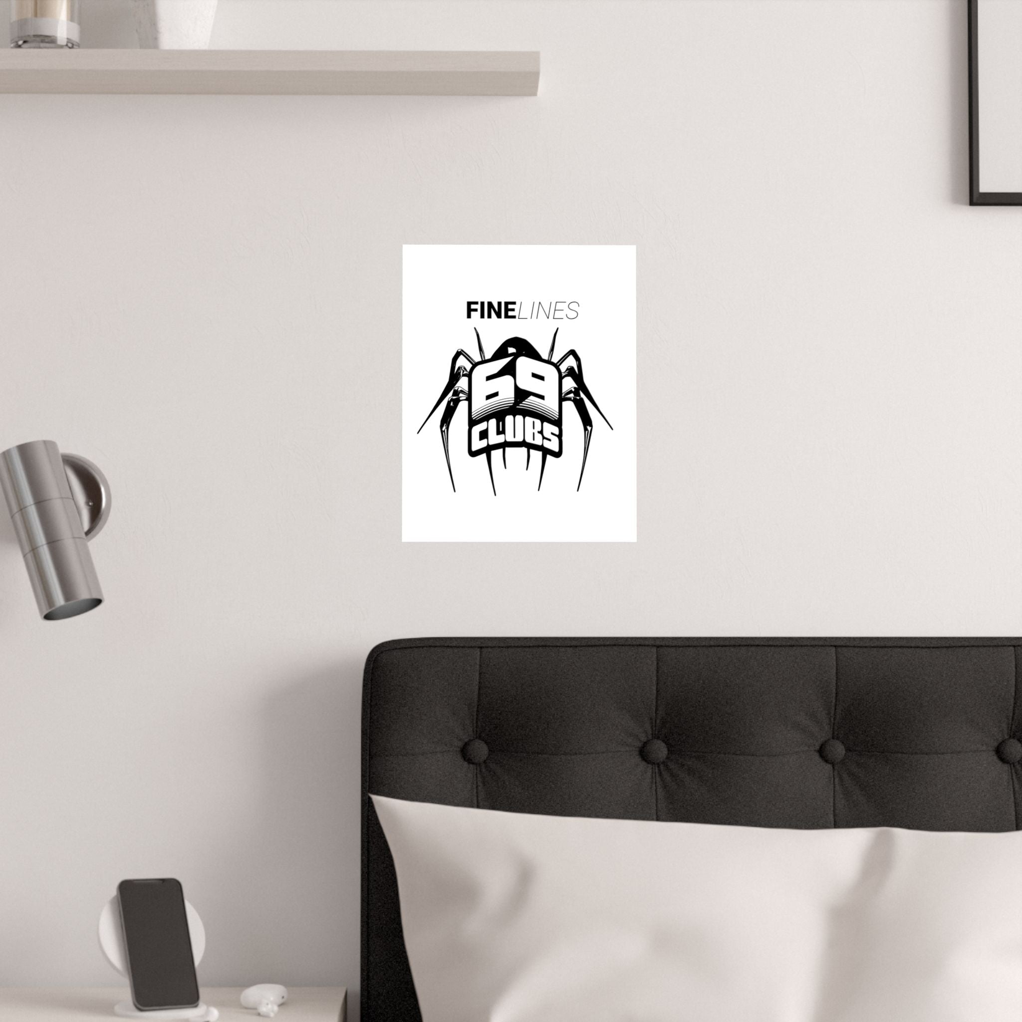 Stylish Satin Poster, Modern Wall Art, Home Decor, Unique Gift, Street Art, Hip Hop Aesthetic, Spider Design