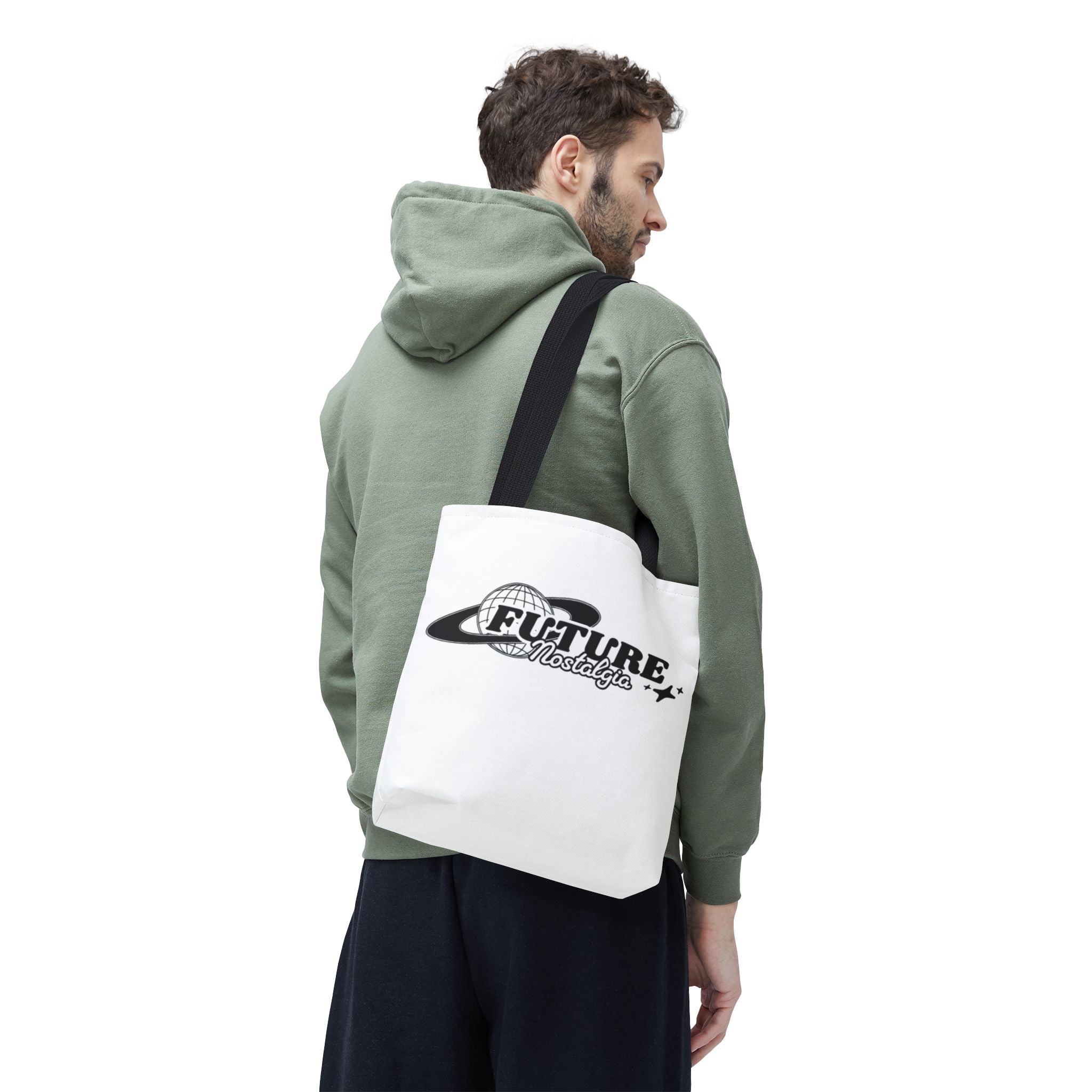 Futuristic Nostalgia Tote Bag, Trendy Reusable Shoulder Bag, Eco-Friendly Everyday Tote, Gift Idea for Travelers, Unique Fashion Accessory