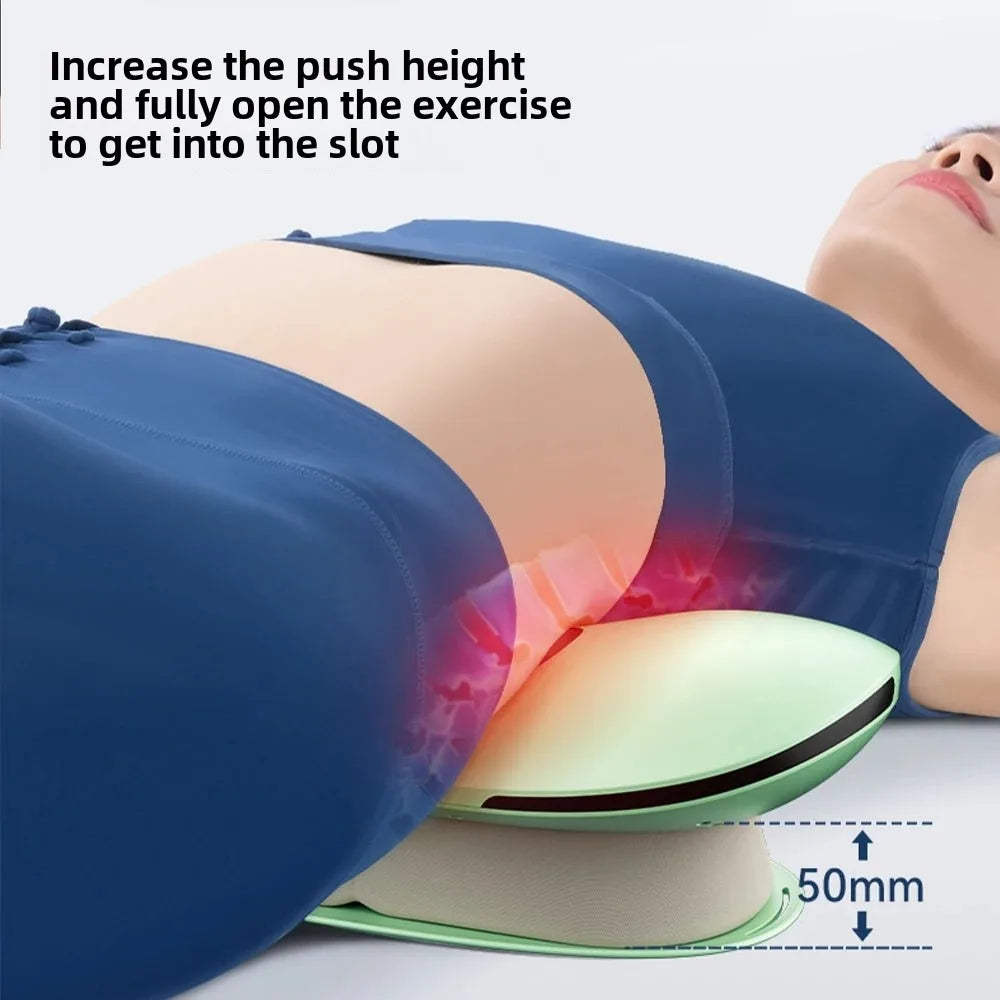Rechargeable Electric Lumbar Traction Massager Adjustable Vibration Green-4