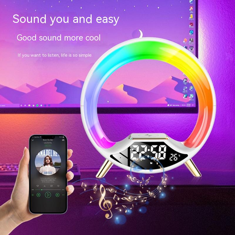 Wireless Charger Lamp with Clock