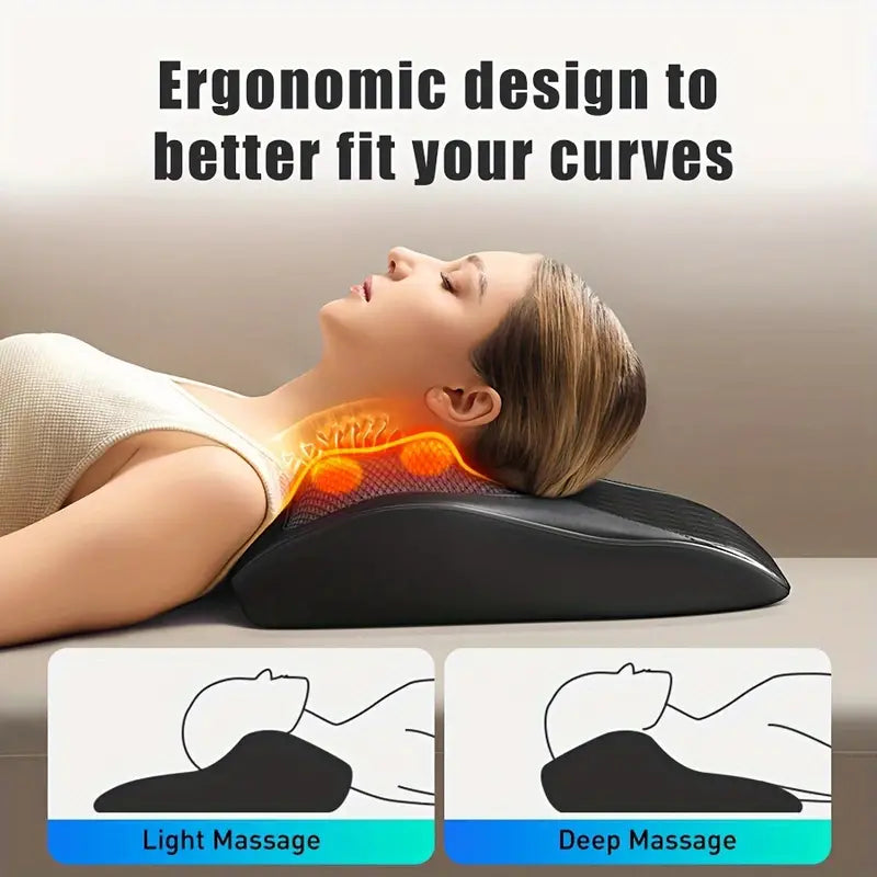 Cordless 3D Massage Pillow with Heat - Black-3