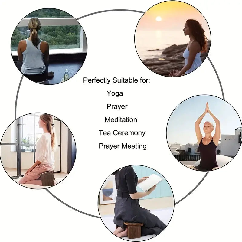 A folding yoga meditation bench supports deep inner peace-2