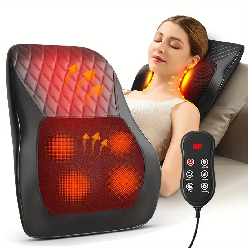 Cordless 3D Massage Pillow with Heat - Black-1